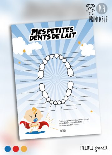 fiche dents bébé superhero a telecharger