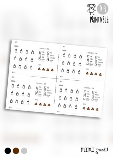 planning biberons bébé à télécharger
