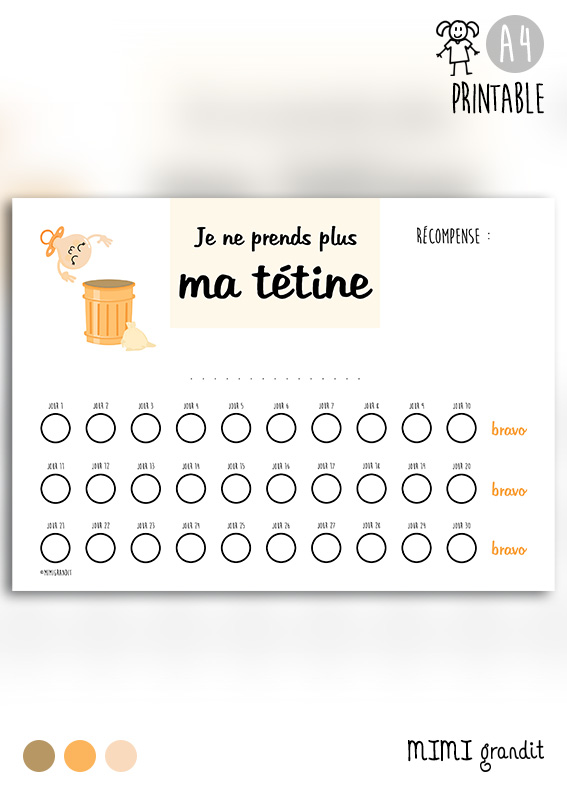 sevrage tétine