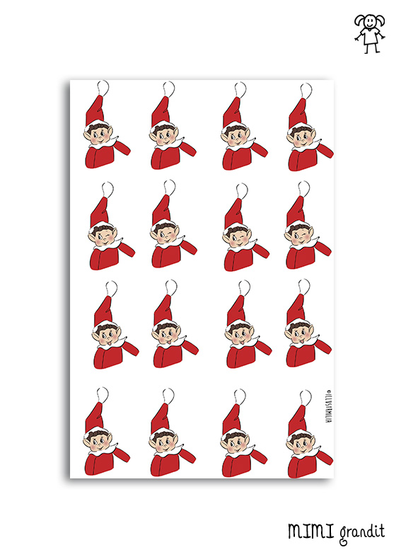 PRINTABLE-coloriage-lutin-noel 2