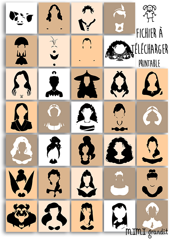 magnets-a-imprimer-princesse-prince-héro-disney-taupe