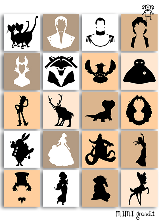 magnets-a-imprimer-princesse-prince-héro-disney-taupe 2