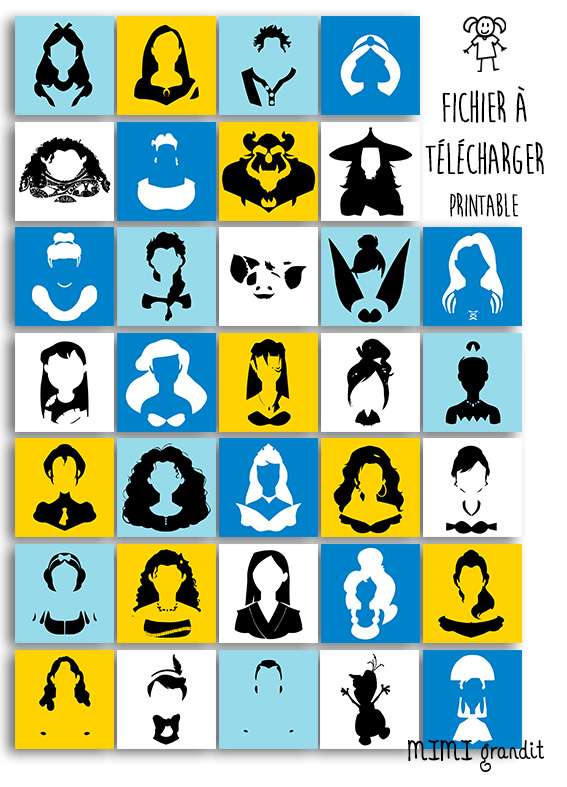 magnets-a-imprimer-princesse-prince-héro-disney