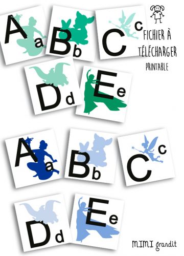 magnets-abécédaire-disney-à-télécharger-bleu-vert-à-imprimer