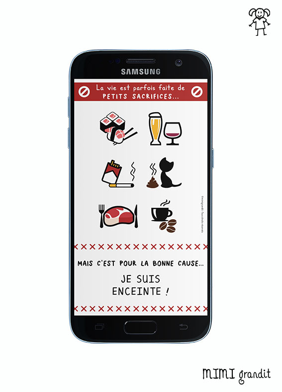 annoncer-sa-grossesse-avec-carte-a-gratter-sur-telephone-petits-sacrifices-sms
