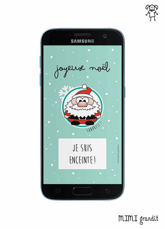 annoncer-sa-grossesse-à-Noël-carte-a-gratter-sur-telephone-pere-noel2