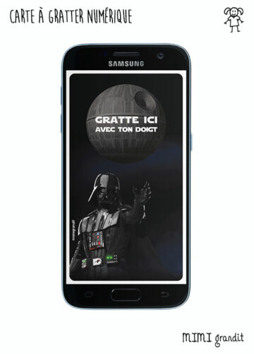carte-annonce-grossesse-a-gratter-sur-telephone-dark-vador
