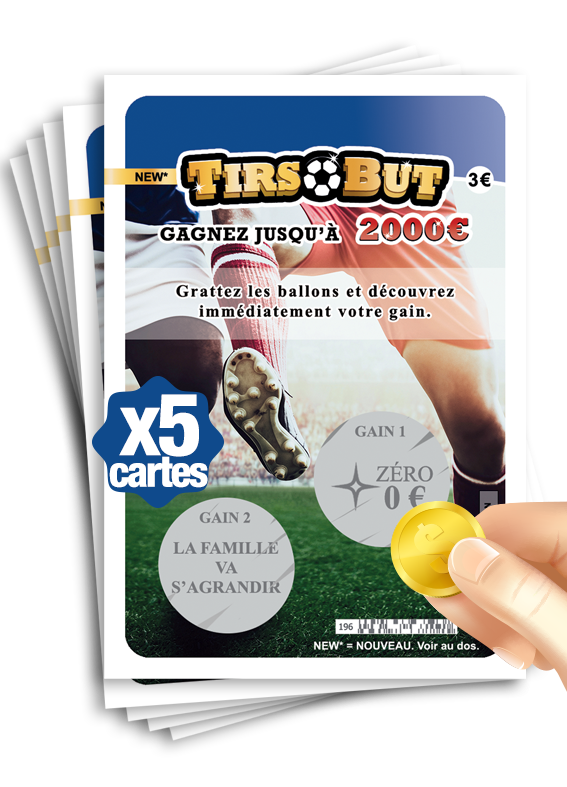 Carte à gratter annonce grossesse originale Football