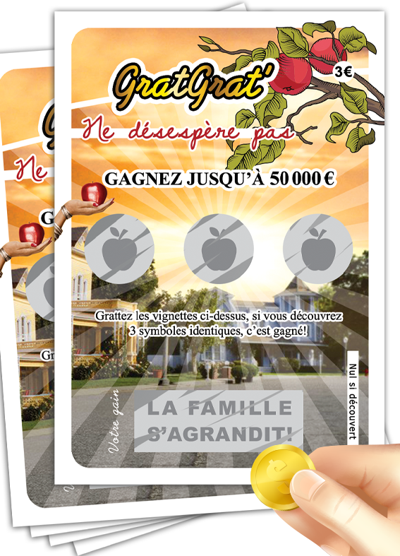 Lot de 5 cartes à gratter annonce grossesse série Gratgrat ne désespère pas. Lot de 5 cartes à gratter annonce grossesse série Gratgrat ne désespère pas.