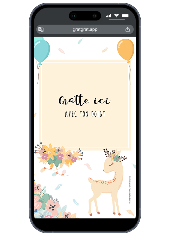 carte-a-gratter-virtuelle-biche-ballons-confettis-fleurs