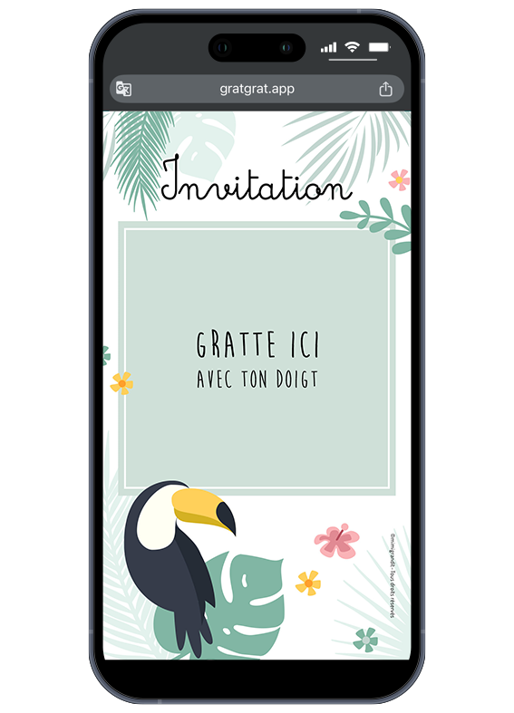 invitation-virtuelle-anniversaire-jungle-toucan-tropical-feuillage invitation-virtuelle-anniversaire-jungle-toucan-tropical-feuillage
