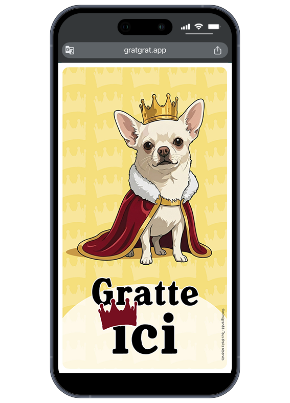 invitation-numerique-a-gratter-chihuahua-royal-couronne-manteau invitation-numerique-a-gratter-chihuahua-royal-couronne-manteau