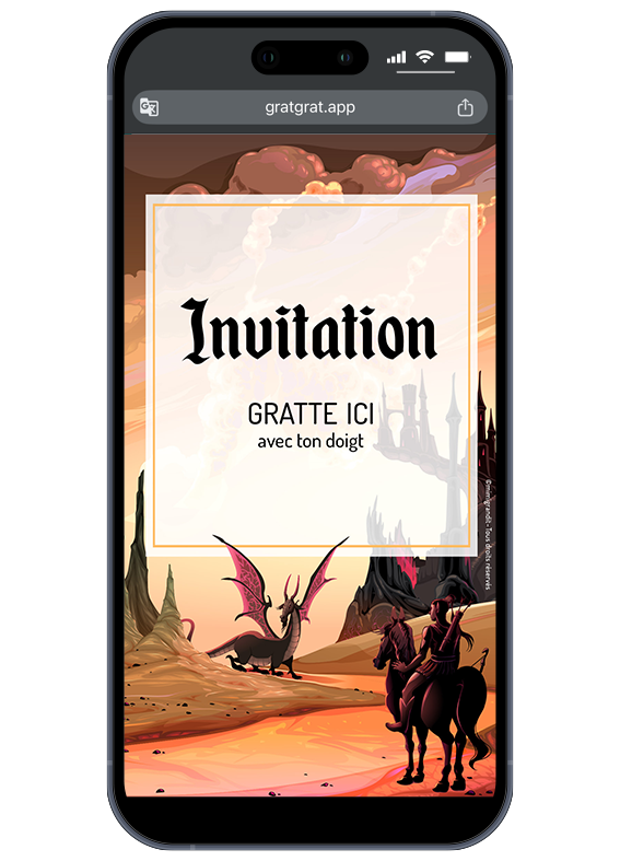invitation-sur-telephone-anniversaire-dragon-fantastique-chevalier-chateau invitation-sur-telephone-anniversaire-dragon-fantastique-chevalier-chateau
