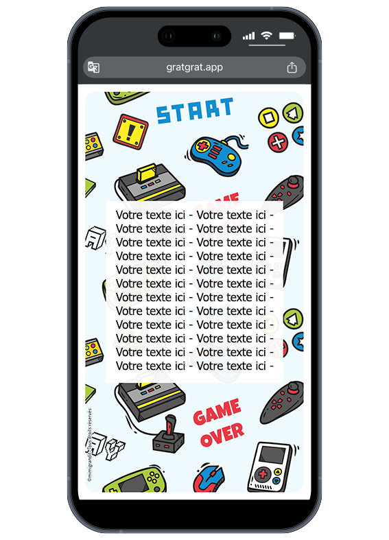 personnalisation-texte-carte-a-gratter-virtuelle-gamer
