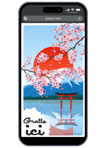 invitation-numerique-anniversaire-japon-chat-maneki-neko-rose