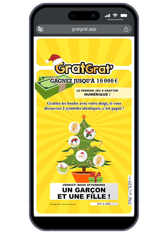 Et voilà le plus beau cadeau de l'année ! 🎁 Révélation sexe bébé jumeaux originale avec le message "Verdict : Nous attendons un garçon et une fille !".