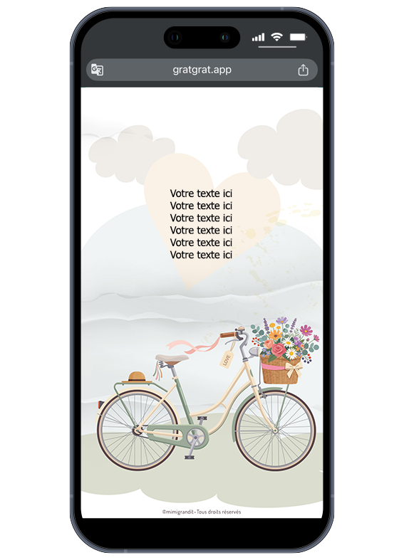 Rédigez votre propre message en quelques clics Interface de personnalisation save the date virtuel avec texte personnalisable